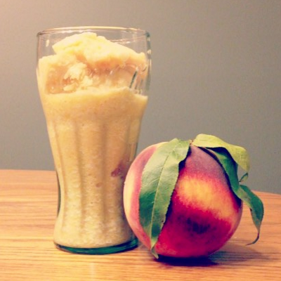 homemade peach ice cream